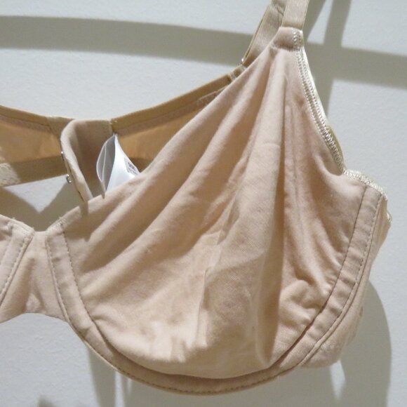 HANRO Cotton Sensation Underwire Bra in Beige Neutral Minimalist - Size 34B - Picture 4 of 14